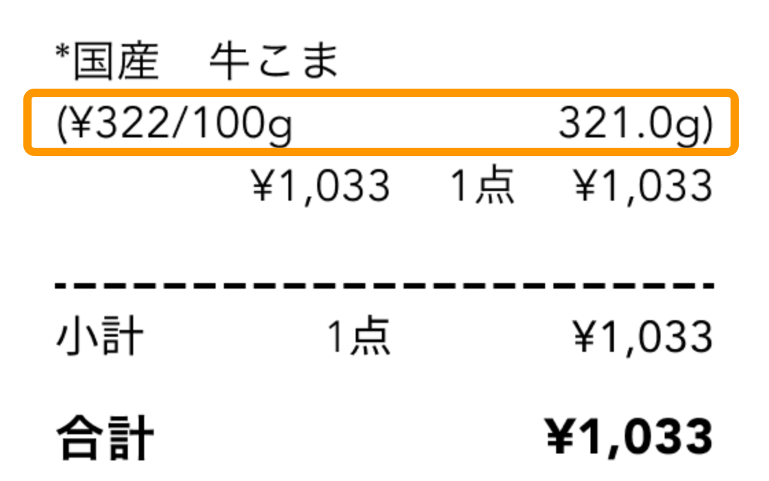 04 レシート見本 販売単位と販売分量