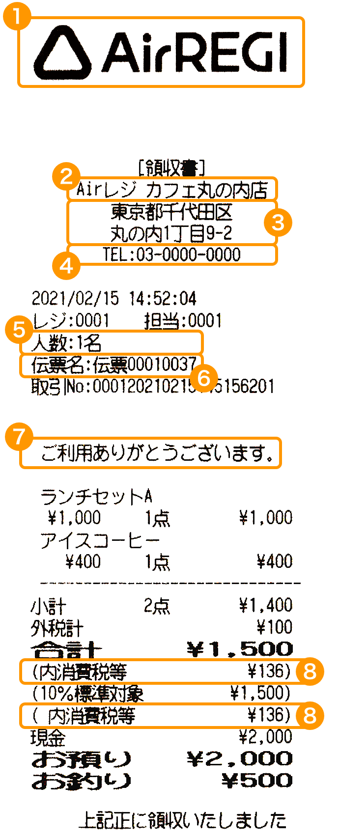 レシートの印字内容の設定方法 Airレジ Faq