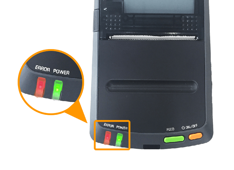 セイコーインスツル（DPU-S245-01C-E）ERRORランプとPOWERランプ点滅